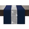 Behúň na stôl Glamour so zirkónmi tmavomodrý Modrá 40x110 cm