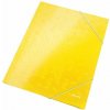 Doska s gumičkou, 15 mm, kartón, A4, lakový lesk, LEITZ Wow, žltá
