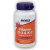 NOW Foods Vitamín D3 K2 1000 IU/45 ug 120 kapsúl