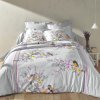 Bavlnená posteľná bielizeň Birdy s potlačou vtáčikov sivá 090