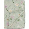 Chic Antique Prešívaný prehoz Aix Flowers Verte 180 × 130 cm