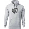 Florbal love - Mikina pánska Cape s kapucňou - M ( Svetlosivý melír )