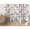 Biante Bavlnený záves Sandra SA-411 Hnedé Ginkgo listy na bielom 150x140 cm