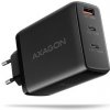 AXAGON ACU-DPQ100, GaN nabíječka do sítě 100W, 3x port (USB-A + dual USB-C), PD3.0/PPS/QC4+/Apple, černá