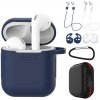 Silikónové púzdro pre Airpods, sada 5 kusov - Modrá a biela