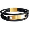 Pánsky kožený náramok GOLD ID BL555G