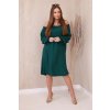 Spanish dress with decorative sleeves dark green tyrkysová One size Kesi Włoski 5907302245014