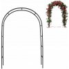 Kovová pergola Allbag oblúková 220 cm čierna