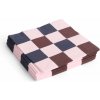 HAY Servítky Pattern Dinner 20ks, light pink, bordeaux and black M check