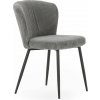 Sivé menčestrové jedálenské stoličky v súprave 4 ks Megan – Marckeric