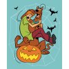ZUTY Maľovanie podľa čísel - SHAGGY A SCOOBY-DOO NA TEKVICI Rámovanie: bez rámu a bez vypnutia plátna, Rozmer: 40x50 cm