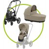 Akčný set CYBEX PRIAM MATT BLACK + SEAT + Hlboká vanička Cozy Beige + Športové sedenie Cozy Beige