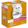 Gourmet Gold Double Pleasure hovädzie s kuraťom králik s pečeňou morské ryby so špenatom kačica s morkou 8 x 85 g