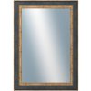 DANTIK - Zrkadlo v rámu, rozmer s rámom 50x70 cm z lišty ZVRATNÁ modrozlatá plast (3068)