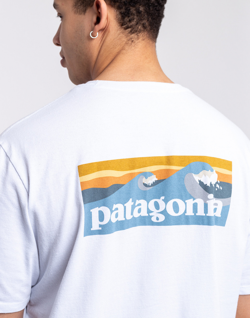 Patagonia M\'s Boardshort Logo Pocket Responsibili-Tee white