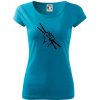 Paličky ruka - Dámske tričko Pure - S ( Svetlý tyrkys )