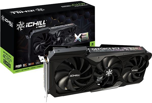 Inno3D GeForce RTX 4070 Ti SUPER iChill X3 16GB GDDR6X C407TS3-166XX-186148H