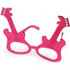 Stoklasa Karnevalové okuliare metalické gitara ružová