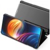 SES Zrkadlový silikónový flip obal pre Xiaomi Redmi Note 10 - čierny 8835