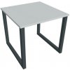 Hobis Pracovný stôl UNI O, 80x75,5x80 cm, sivá/čierna
