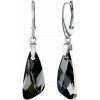 Stříbrné náušnice Wing Crystal Silver Night se Swarovski Crystals