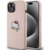 Hello Kitty PU Kitty Asleep Logo MagSafe Zadný Kryt pre iPhone 15, ružová