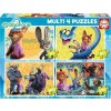 EDUCA Puzzle Zootropolis 2, 4v1 (50,80,100,150 dielikov)