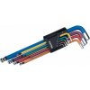 Extol Premium L-kľúče imbusové farebné predĺžené 9ks 1,5-10mm 8819316