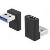 PremiumCord zahnutá 90° redukce USB-C Female na USB3.0 typ A Male kur31-27
