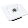 Solarix Zásuvka CAT6 STP 1 x RJ45 pod omietku biela SX9-1-6-STP-WH