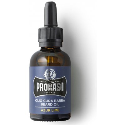 Proraso Beard Oil Azur Lime - ochranný olej na bradu s vôňou limetiek a pomarančov, 30 ml