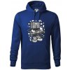 DJ meter - Mikina pánska Cape s kapucňou - 3XL ( Kráľovská modrá )