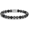 Rebel&Rose Obrúbený náramok Grey Rocks RR-80069-S 21 cm - XL
