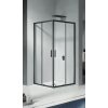 Sprchový kút rohový Hamar čierny 90x90x200 cm štvorec