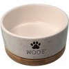 Dog Fantasy Woof miska keramická s bambus. podložkou 13x5 cm