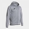 CHAQUETA CON CAPUCHA OLIMPIADA GRIS MELANGE NEGRO S