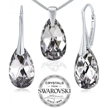 Set strieborných šperkov Argent kvapka so Swarovski Crystals LSW181