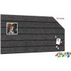 ALLboards Filcové panely na zeď 60×60 cm tmavě šedé, Z2_FELT60x30DARK_GRE
