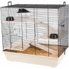 Klietka pre hlodavce REX III + Wood 58 x 38 x 55 cm BÉŽOVÁ
