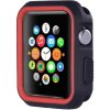 AppleKing ochranné silikónové puzdro pre Apple Watch 38mm – čiernočervené - možnosť vrátiť tovar ZADARMO do 30tich dní