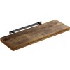 Casaria Nástenná polica FIGO+ konzola, 70 cm, tmavý dub