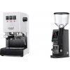 Gaggia New Classic E24, white + Eureka Atom W 65, black