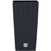 Kvetináč Prosperplast Rato Square antracit 20 x 20 x 37,6 cm
