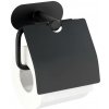 WENKO Držiak na toaletný papier BEZ TURBOLOKU OREA BLACK čierny 13x14x7 cm