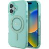 Guess IML kryt s kamienkami a MagSafe na iPhone 16 Plus (GUHMP16MPFTDTEN) - zelený