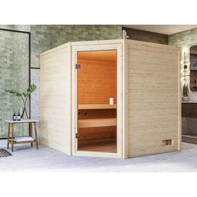 Domáca finská sauna (6174) Karibu Tilda, rozmery š. 195 × h. 195 × v. 187 cm