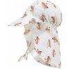 Detský klobúk Lassig Sun Protection Flap Hat biela,hnedá 45-47