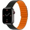 AppleKing silikónový magnetický remienok pre Apple Watch Ultra 49mm / 46mm / 45mm / 44mm / 42mm - čierno-oranžový - možnosť vrátiť tovar ZADARMO do 30tich dní