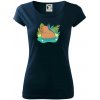 Kapybara vo vode - Dámske tričko Pure - L ( Tmavomodrá (veľmi tmavá - skoro čierna) )