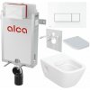 Alcadrain Sada modul na stenu, Geberit WC, sedadlo a tlačidlá M570, biela lesk KAE107 1 set